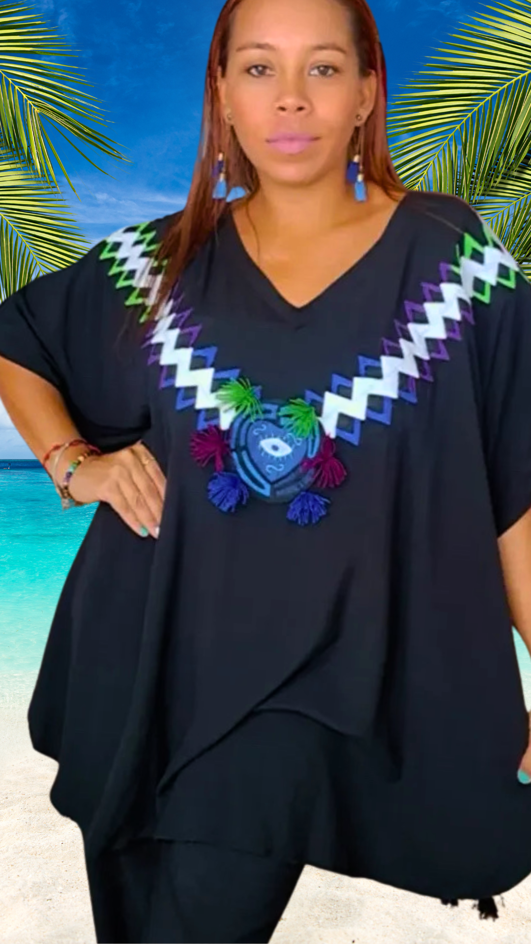 Activation Poncho | Pintas Mola Indigenous Textile Art | Nido Shop