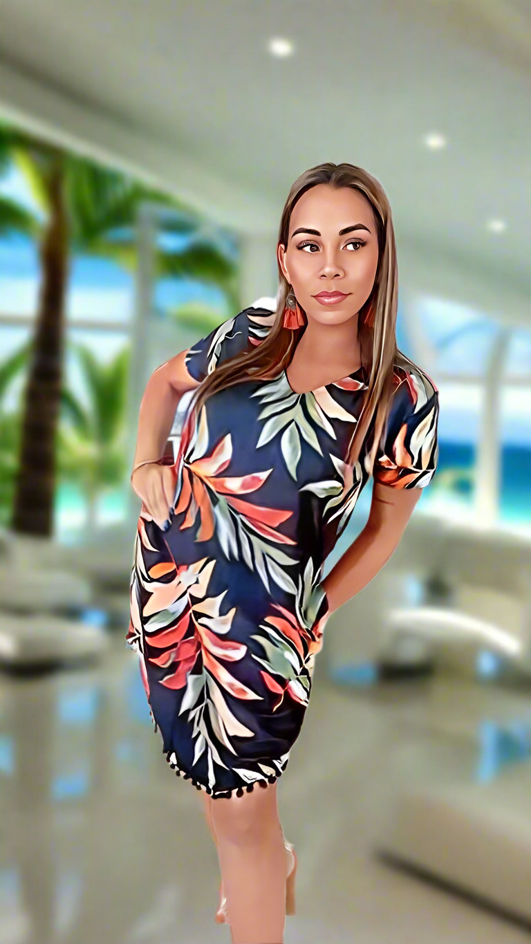 Pom Tunic Liana | Handcrafted Elegance | Nido Shop