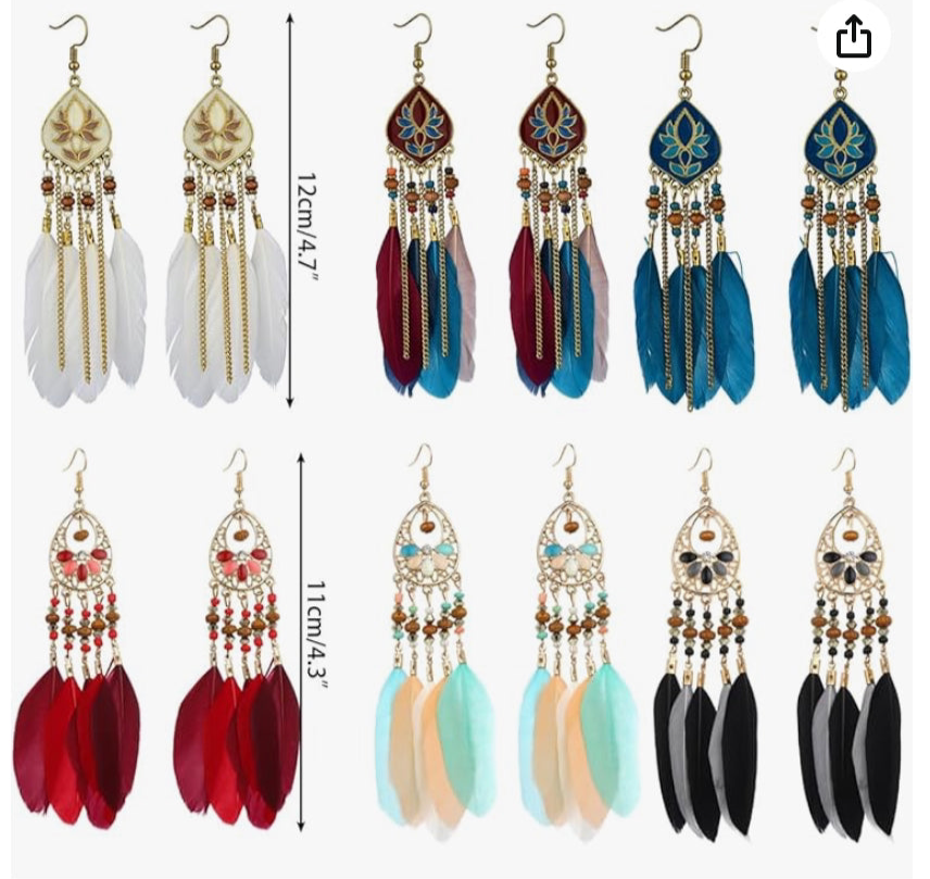Boho Feather Earrings