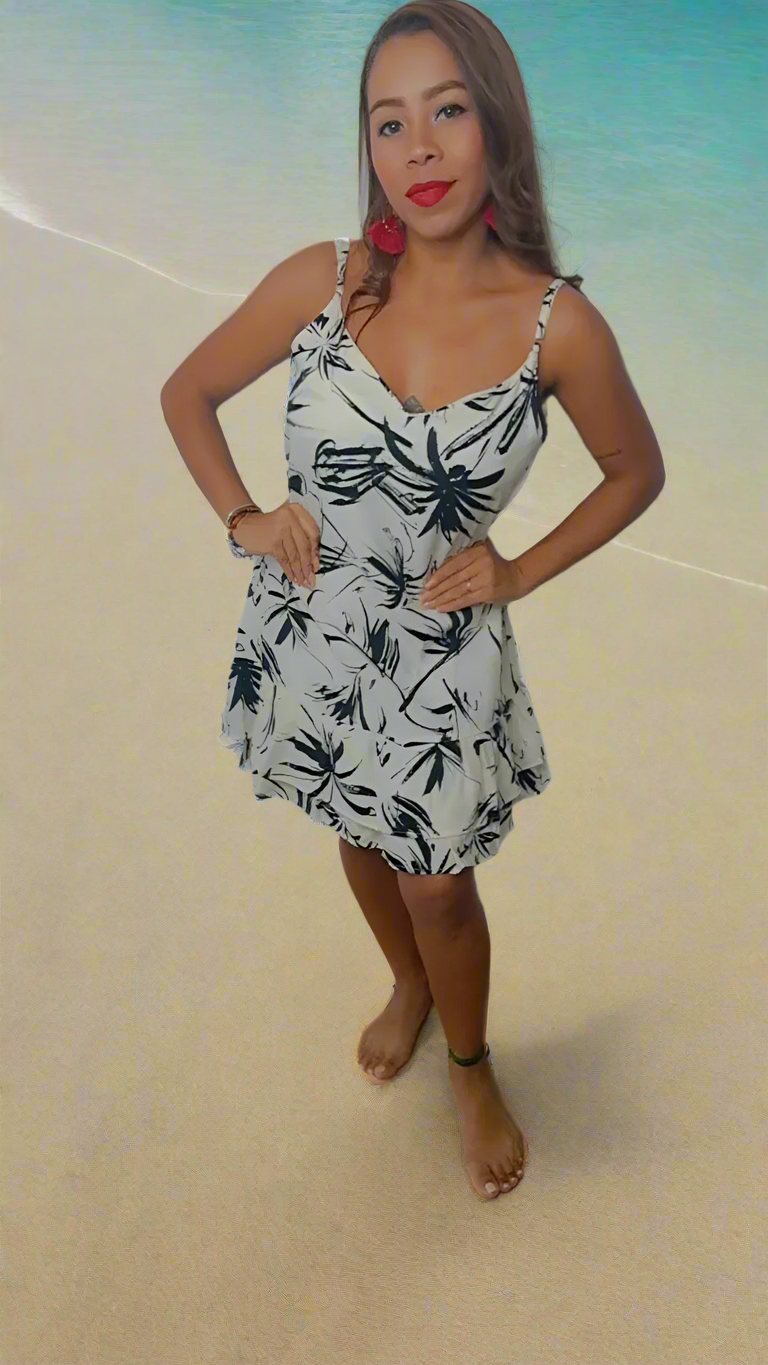 Strappy Dress Palmatomica | Elegant Handcrafted Dress | Nido Shop