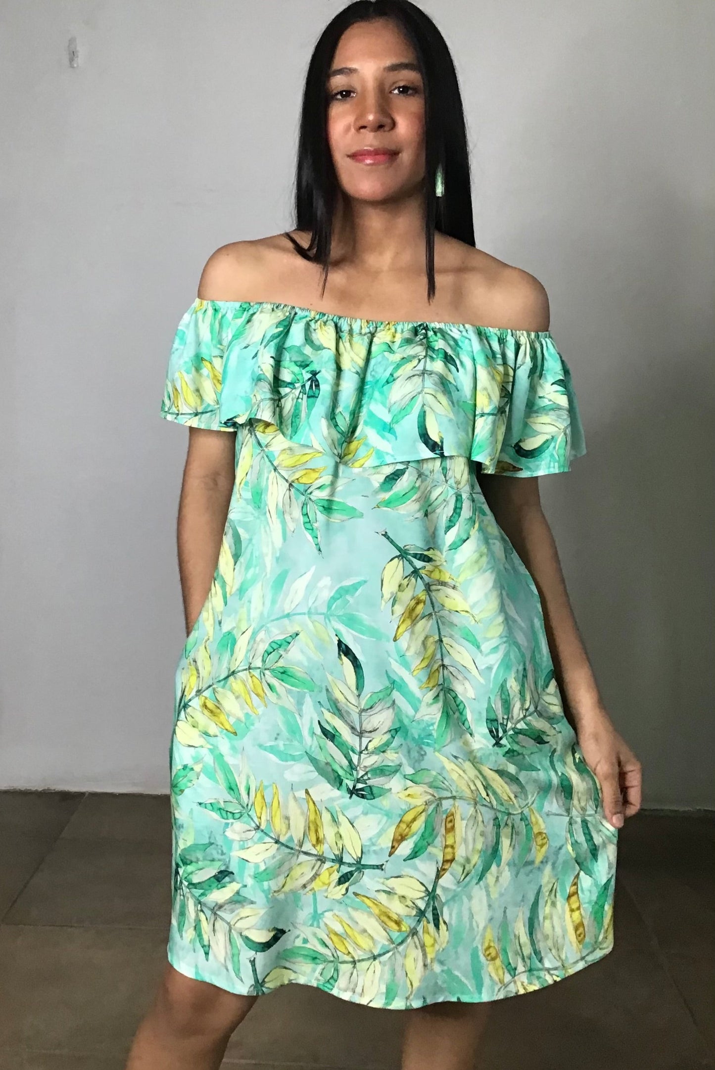 Ruffle Dress Lush | Handcrafted Elegance | Nido Shop