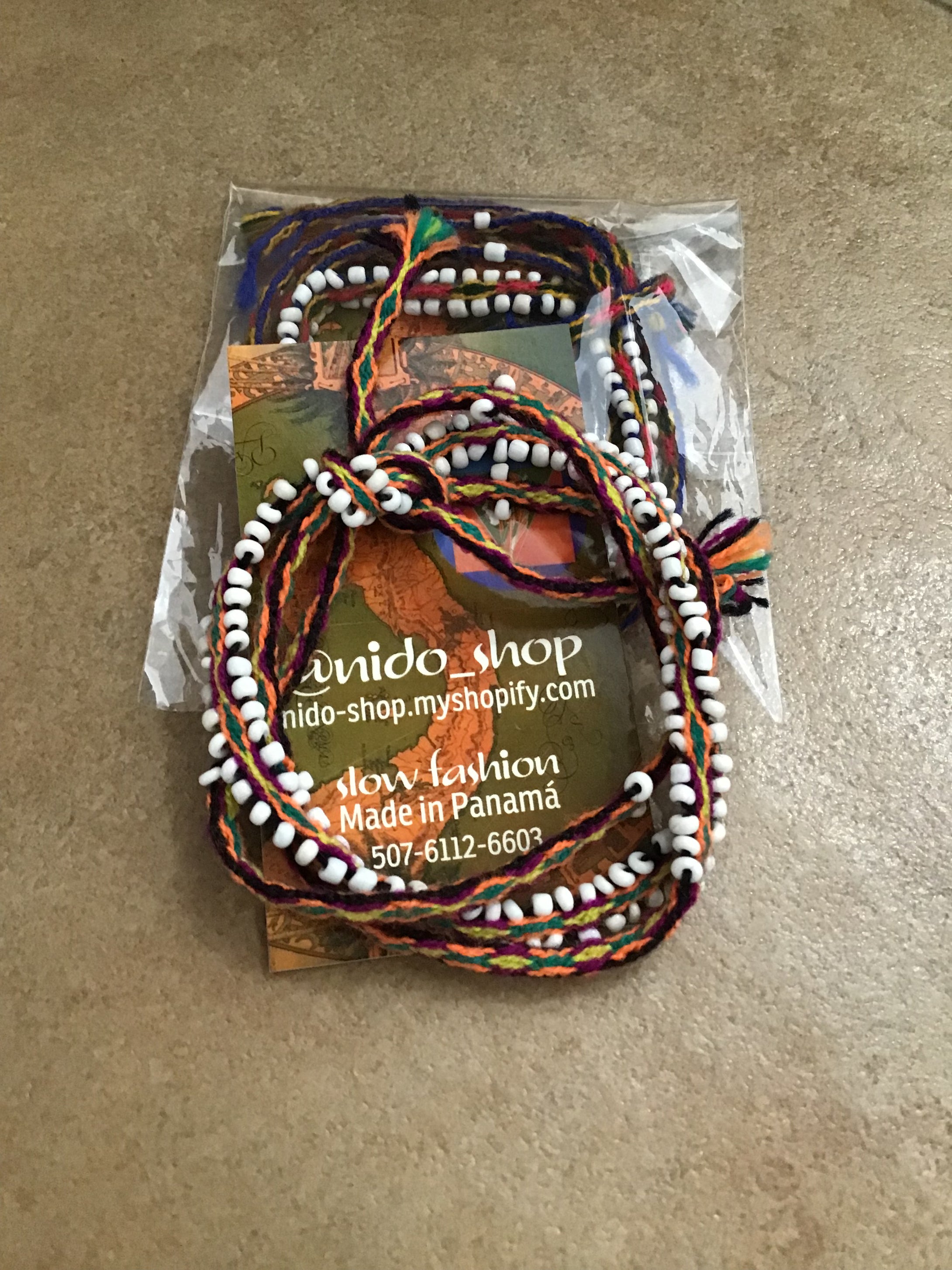Indigenous Wrap Weave and Bead Bracelet