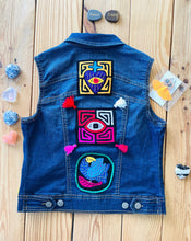 Load image into Gallery viewer, Multi Mola Upcycled Denim Vest
