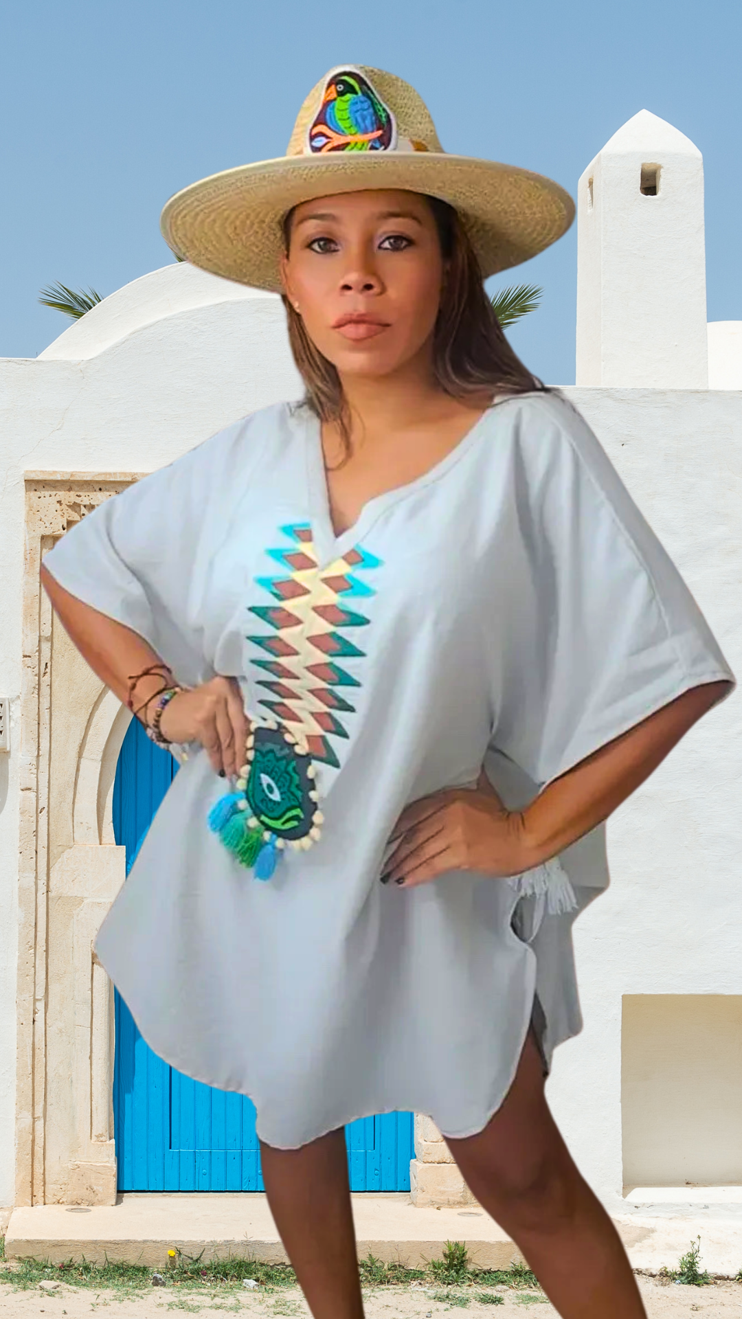 Poncho Jaguar Cafe | Hamsa Collection | Nido Shop