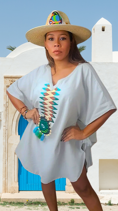 Poncho Jaguar Cafe | Hamsa Collection | Nido Shop