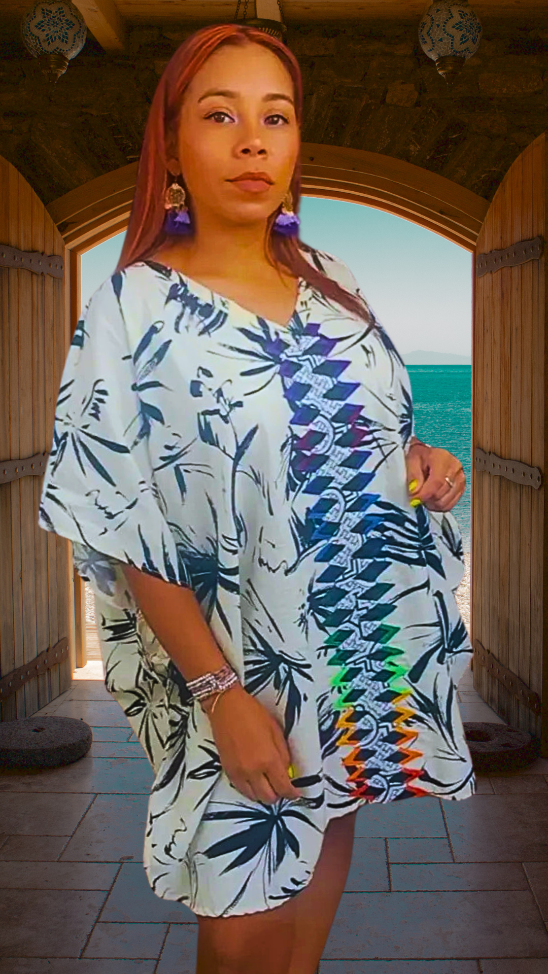 Poncho Chakra Palmatomica | Hamsa Collection | Nido Shop