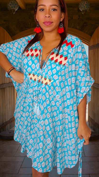 Poncho Dientes Ngäbe Quetzal | Indigenous Textile Art | Nido Shop