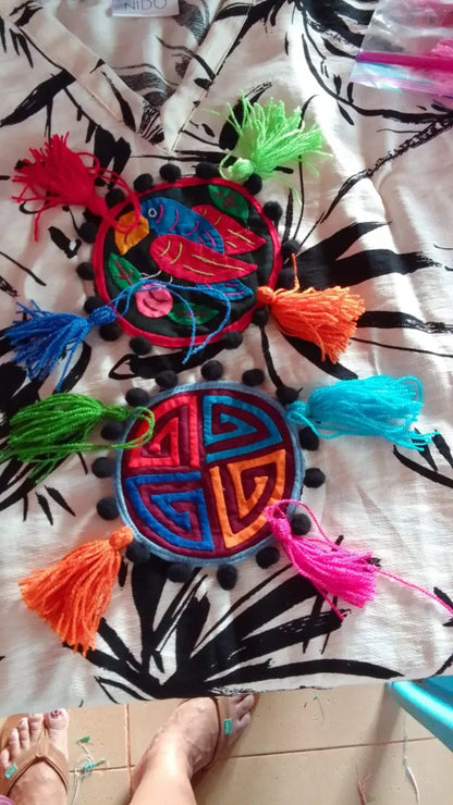 Mola Poncho PalmAtomica | Handcrafted Luxury | Nido Shop