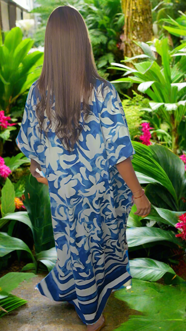 Pinta Mola Kaftan Azulejo | Hamsa Collection | Nido Shop