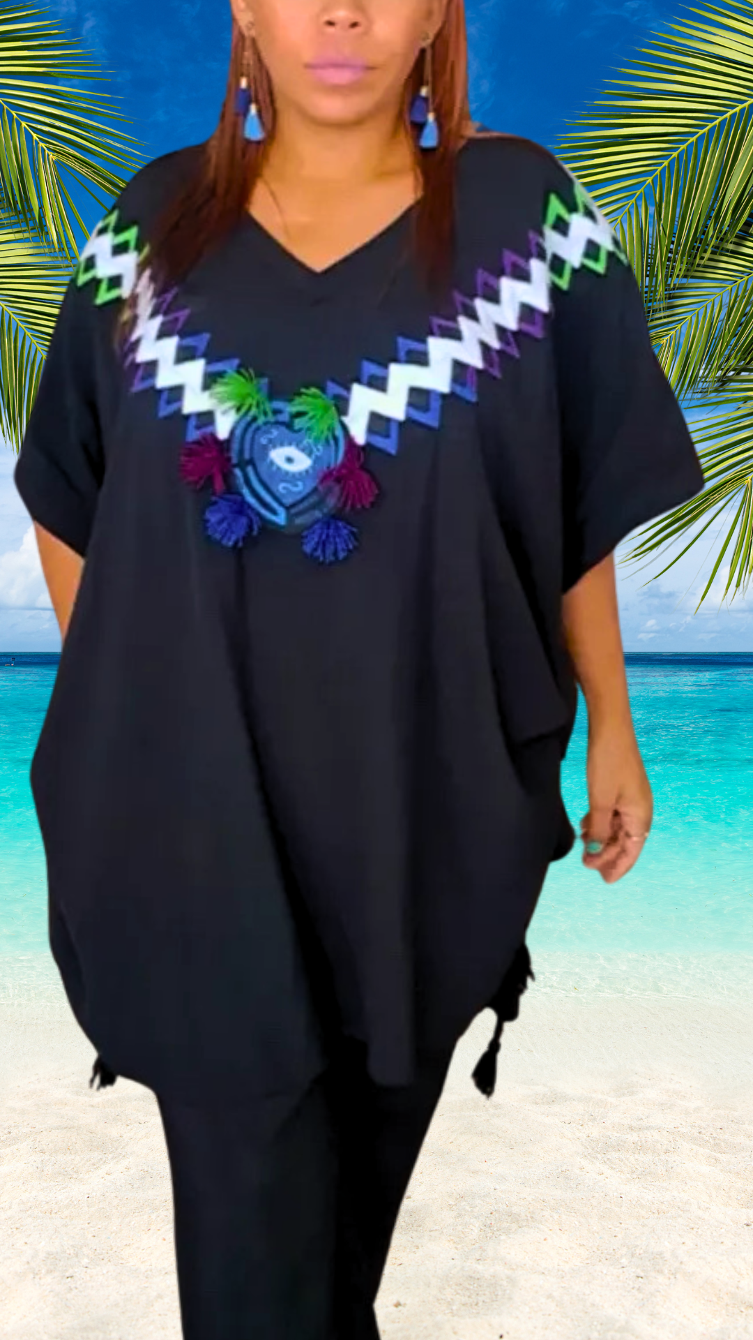 Activation Poncho | Pintas Mola Indigenous Textile Art | Nido Shop