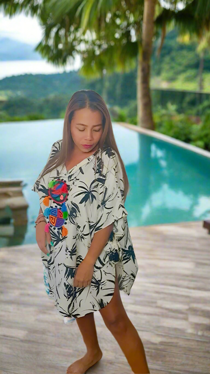 Mola Poncho PalmAtomica | Handcrafted Luxury | Nido Shop