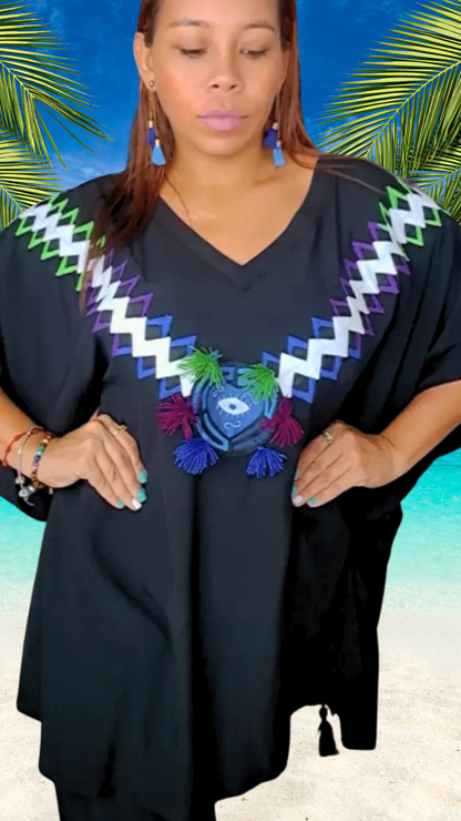 Activation Poncho | Pintas Mola Indigenous Textile Art | Nido Shop