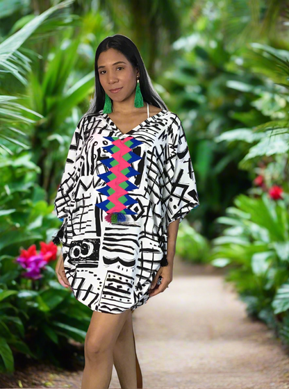 Poncho Pintas Basquiat | Handcrafted Elegance | Nido Shop