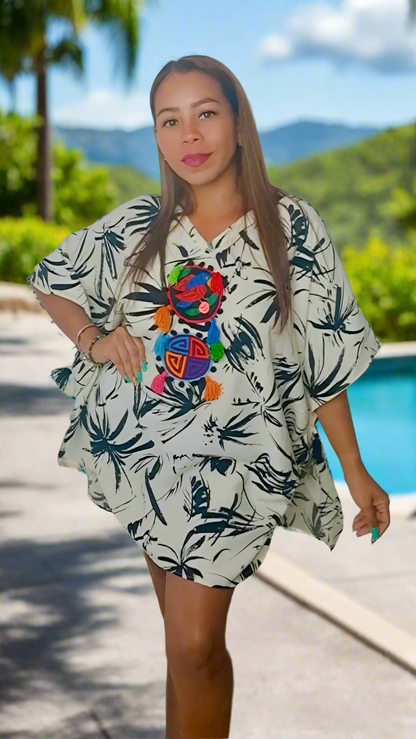 Mola Poncho PalmAtomica | Handcrafted Luxury | Nido Shop