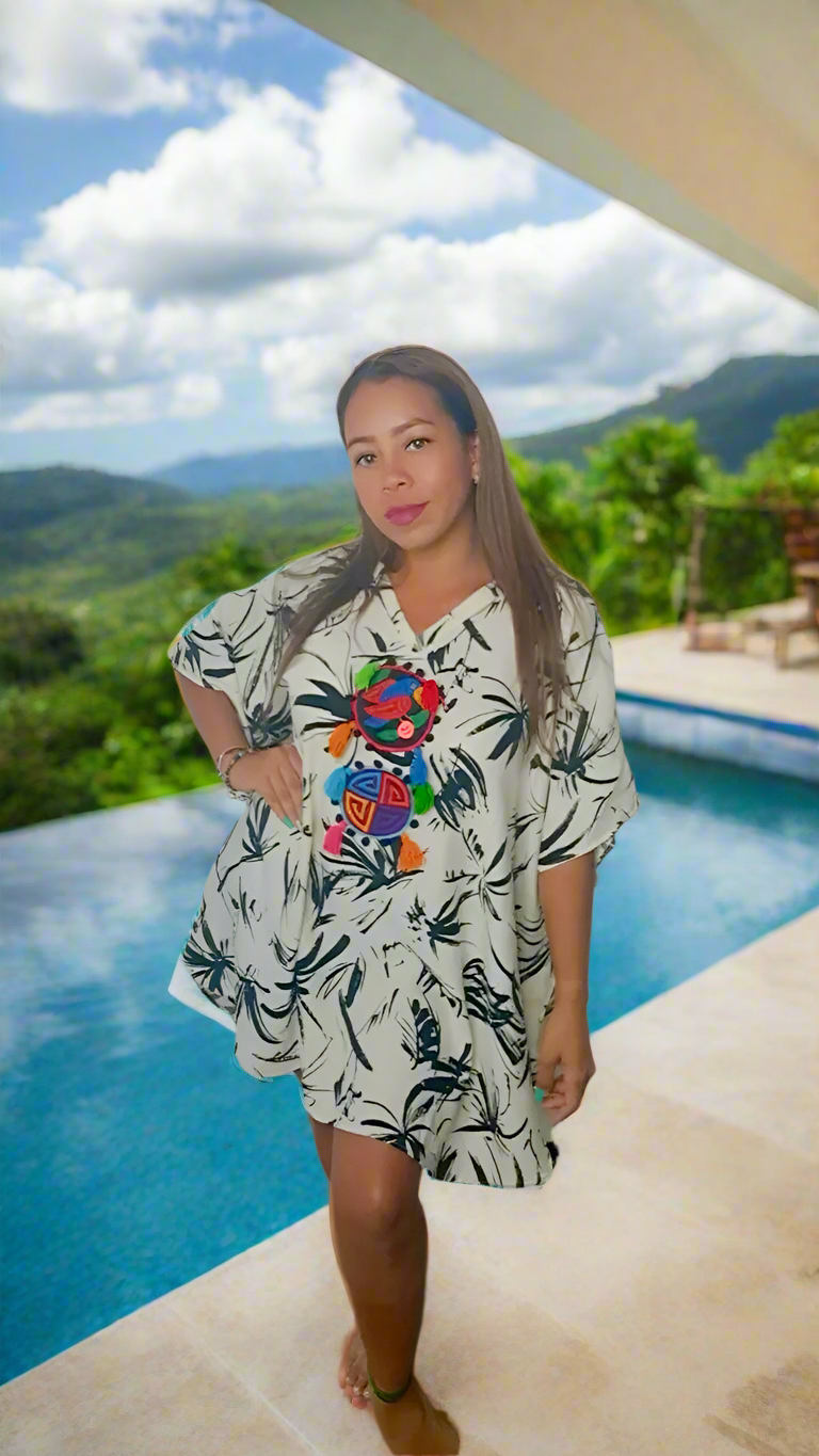 Mola Poncho PalmAtomica | Handcrafted Luxury | Nido Shop