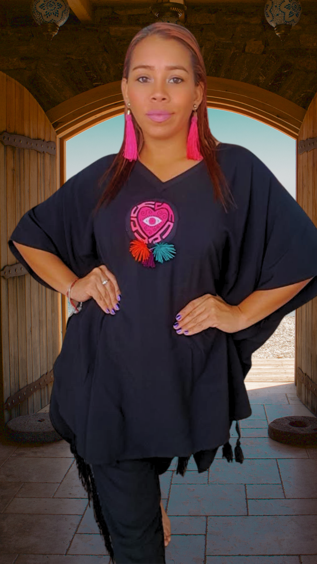 Mola Poncho | Indigenous Textile Art | Nido Shop