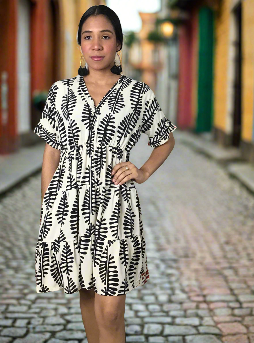 Pollera Dress Helecho, handcrafted in Panama