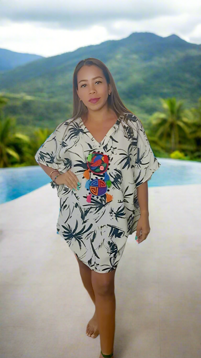 Mola Poncho PalmAtomica | Handcrafted Luxury | Nido Shop