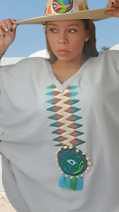 Poncho Jaguar Cafe | Hamsa Collection | Nido Shop