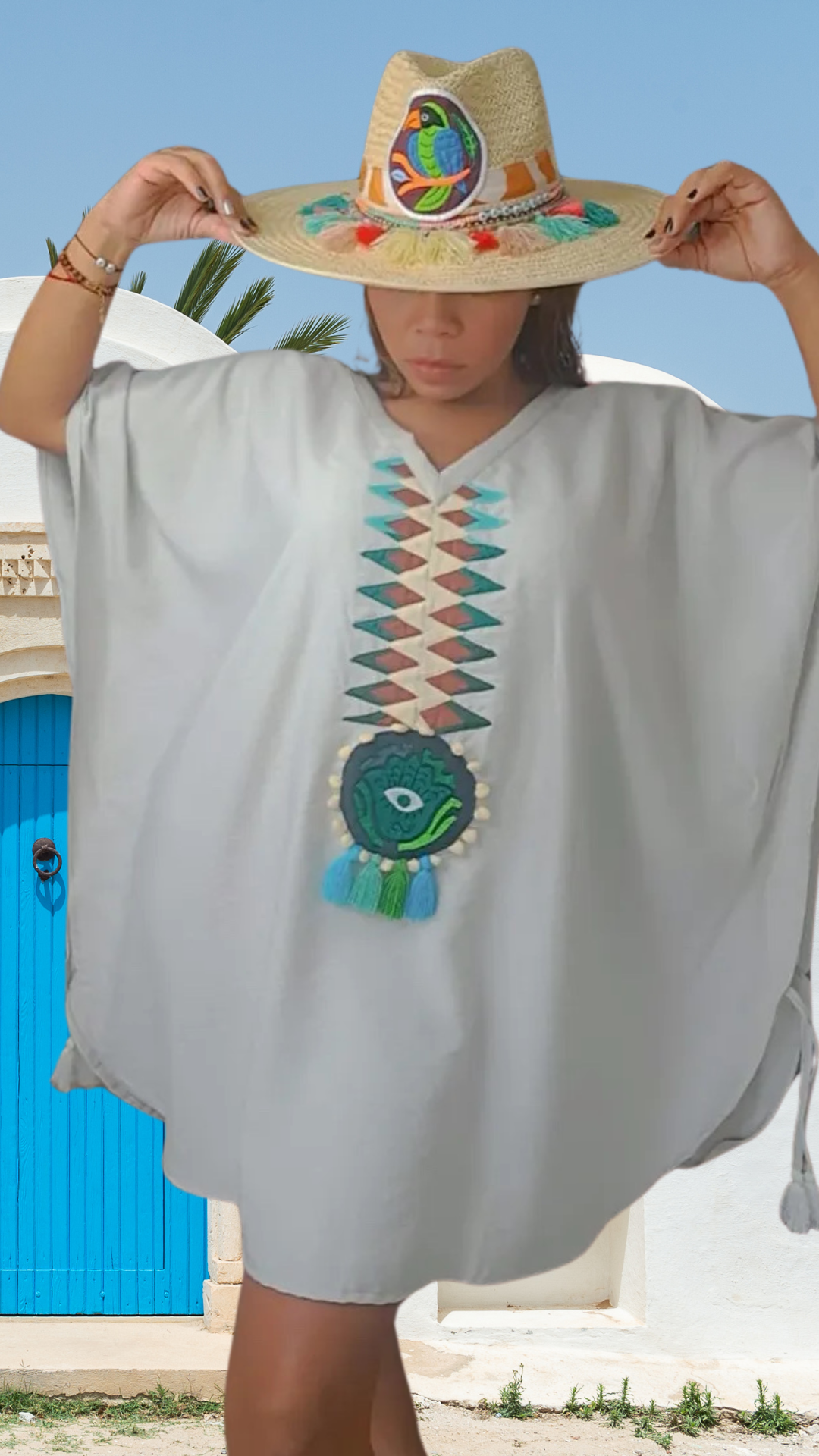 Poncho Jaguar Cafe | Hamsa Collection | Nido Shop