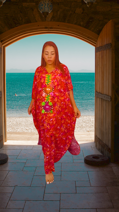 Pinta Mola Kaftan Montuna Vida | Indigenous Textile Art | Nido Shop