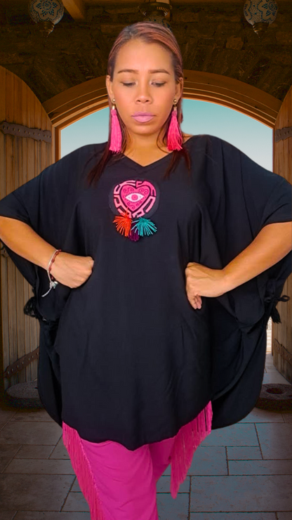 Mola Poncho | Indigenous Textile Art | Nido Shop