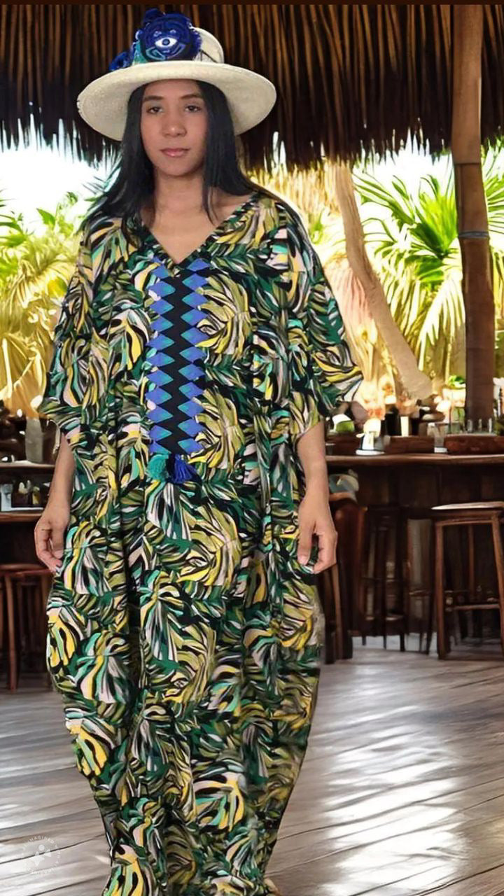 Nido Kaftan Pintas Coiba, kaftan artesanal hecho a mano en Panamá