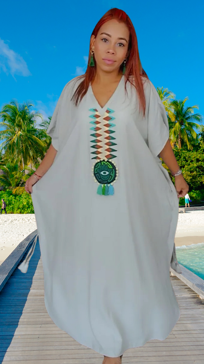 Pinta Mola Kaftan | Hamsa Collection | Nido Shop