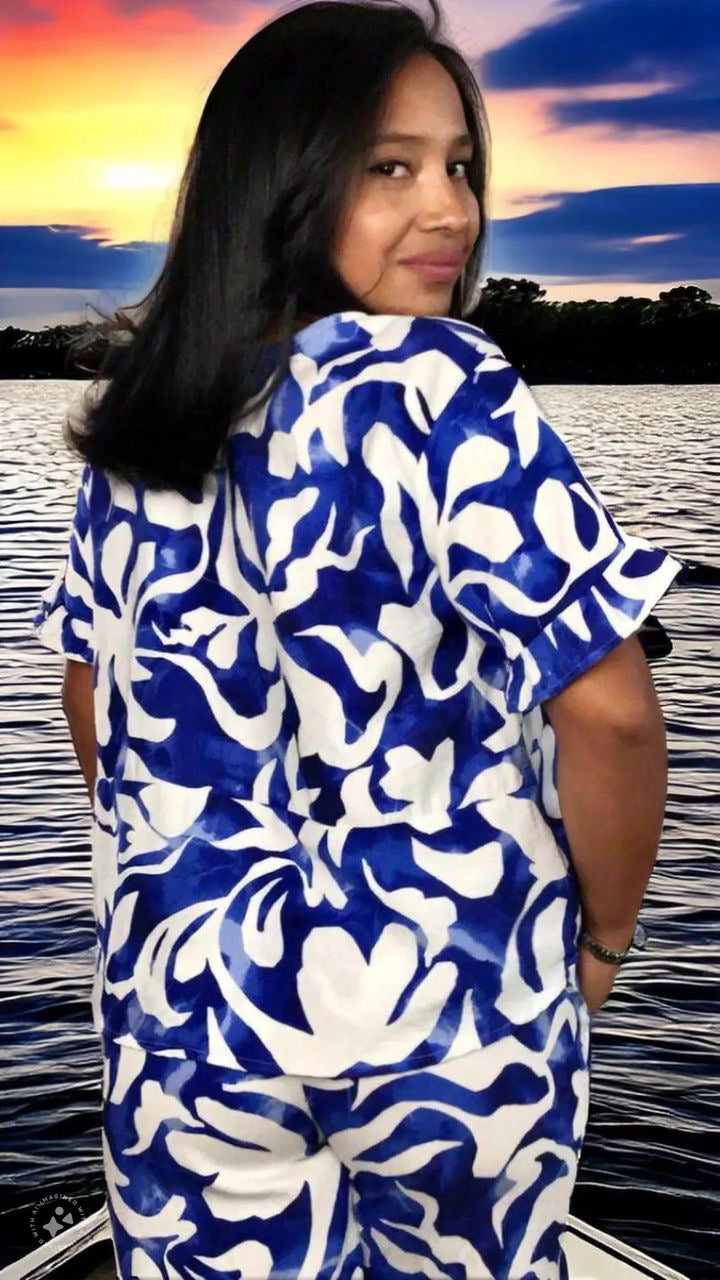  Becky Top Azulejo handcrafted in Panama