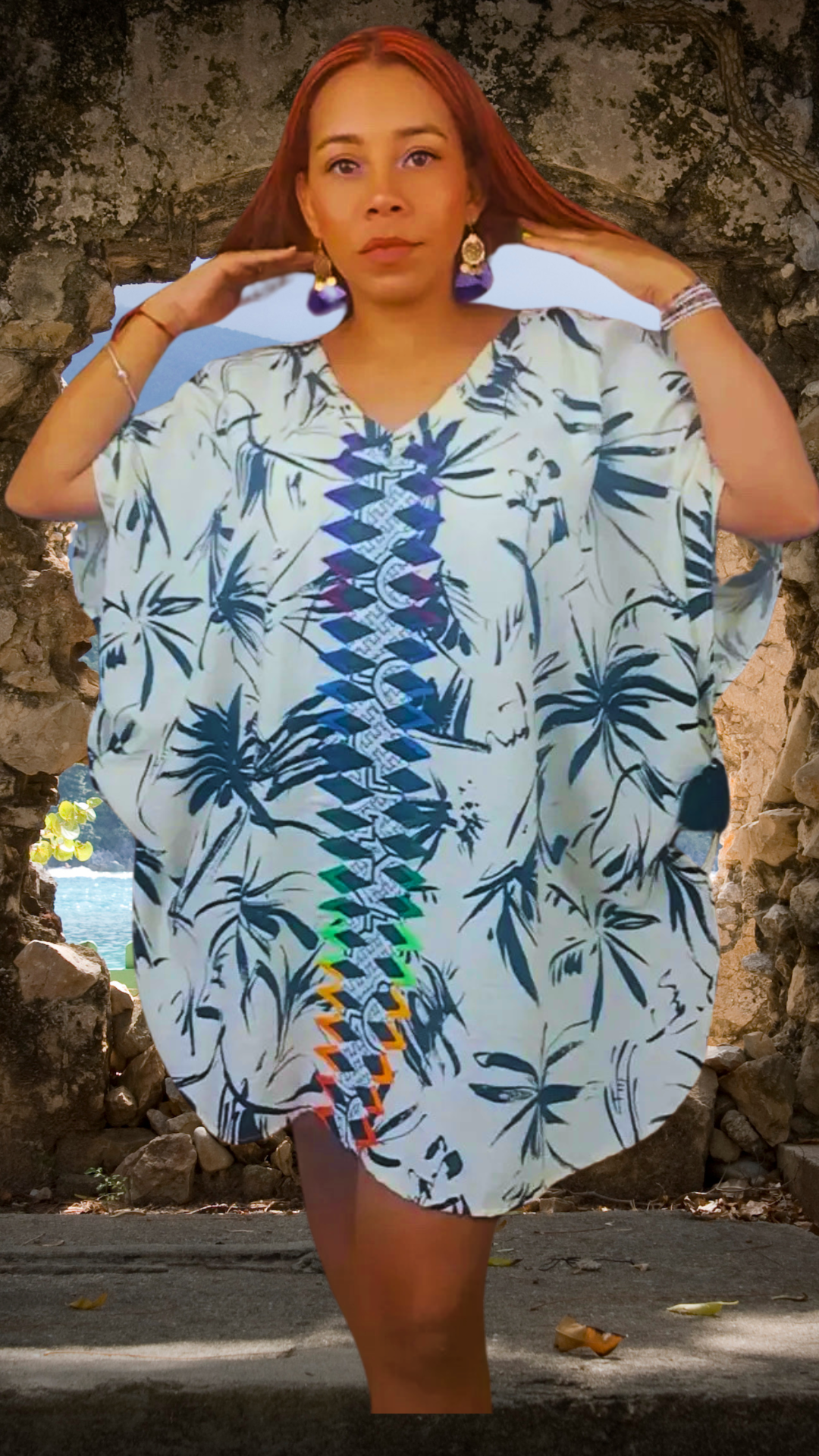 Poncho Chakra Palmatomica | Hamsa Collection | Nido Shop