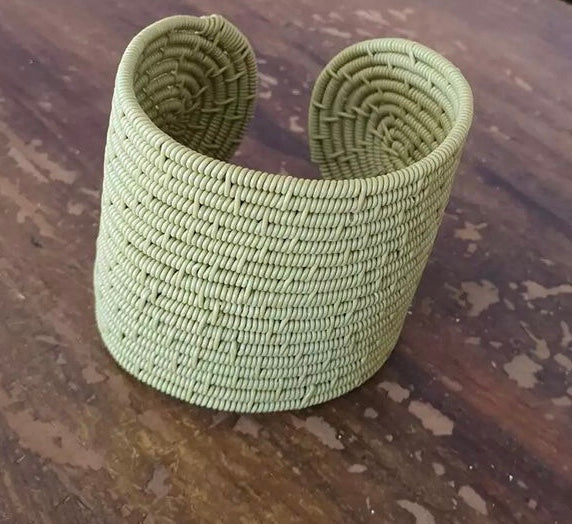 African Handmade Telephone Wire Cuff