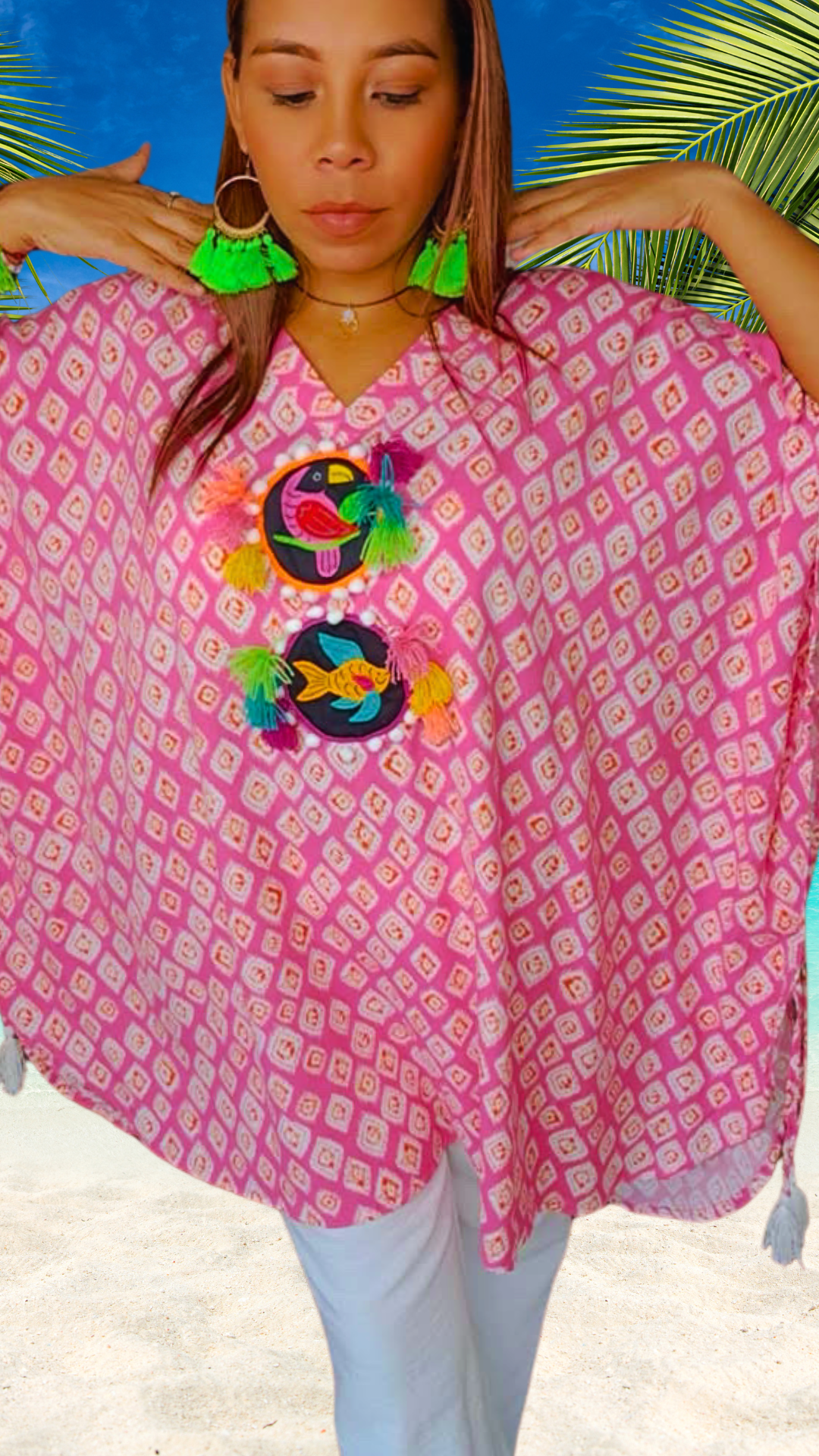 Mola Poncho Quetzal | Handcrafted Luxury | Nido Shop
