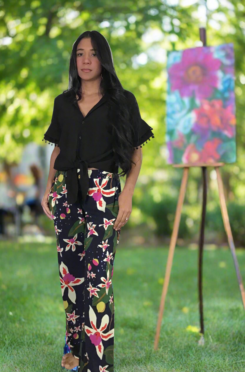 Glam Pant Tropicana | Handcrafted Elegance | Nido Shop