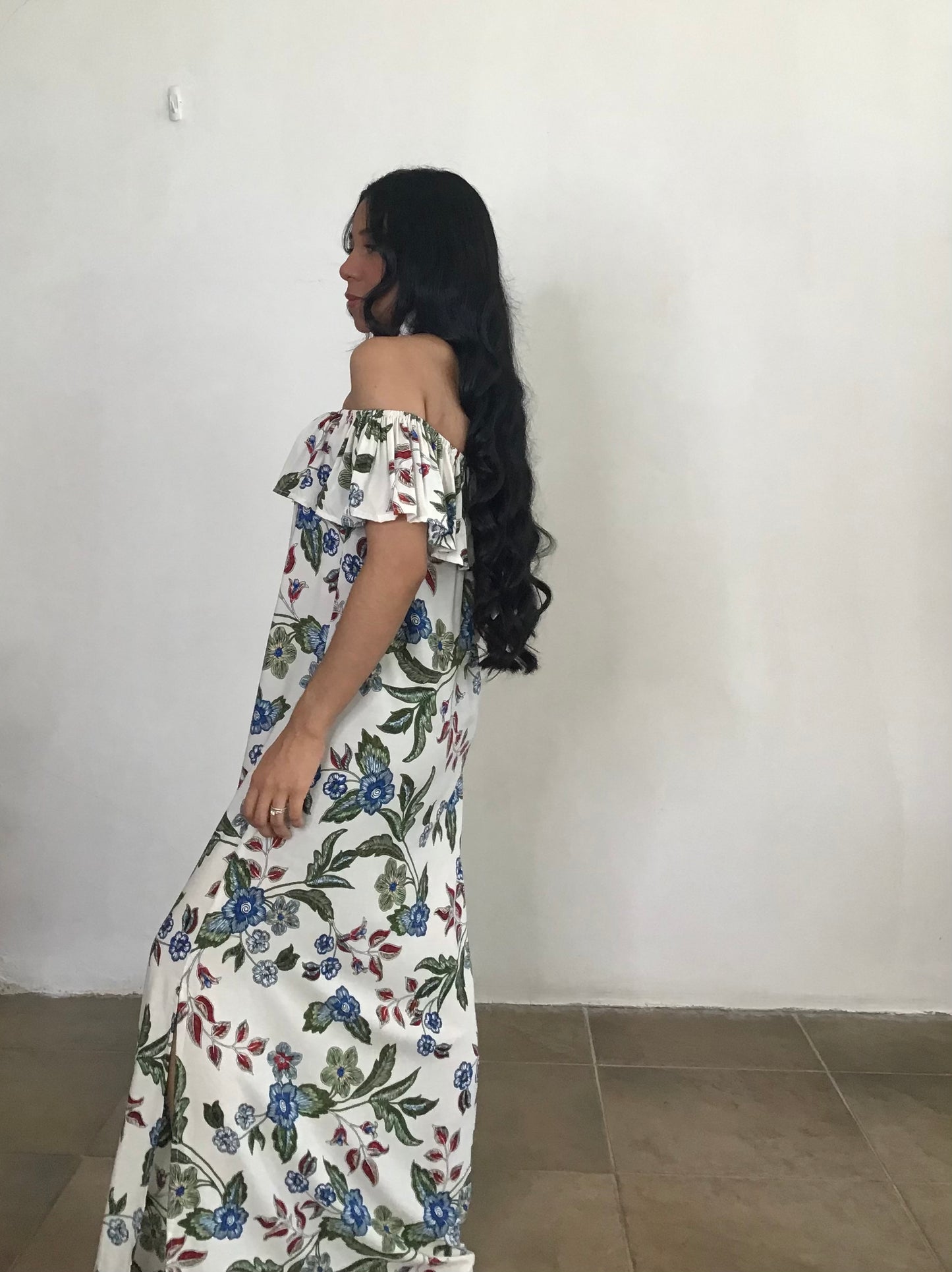 Ruffle Maxi Dress Pastiche