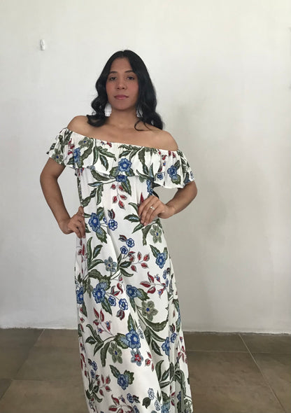 Ruffle Maxi Dress Pastiche