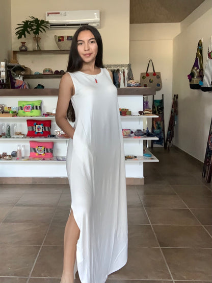 Relaxed Sleeveless Maxi Dress