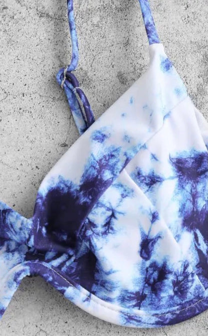 Bikini Navy Tie Dye