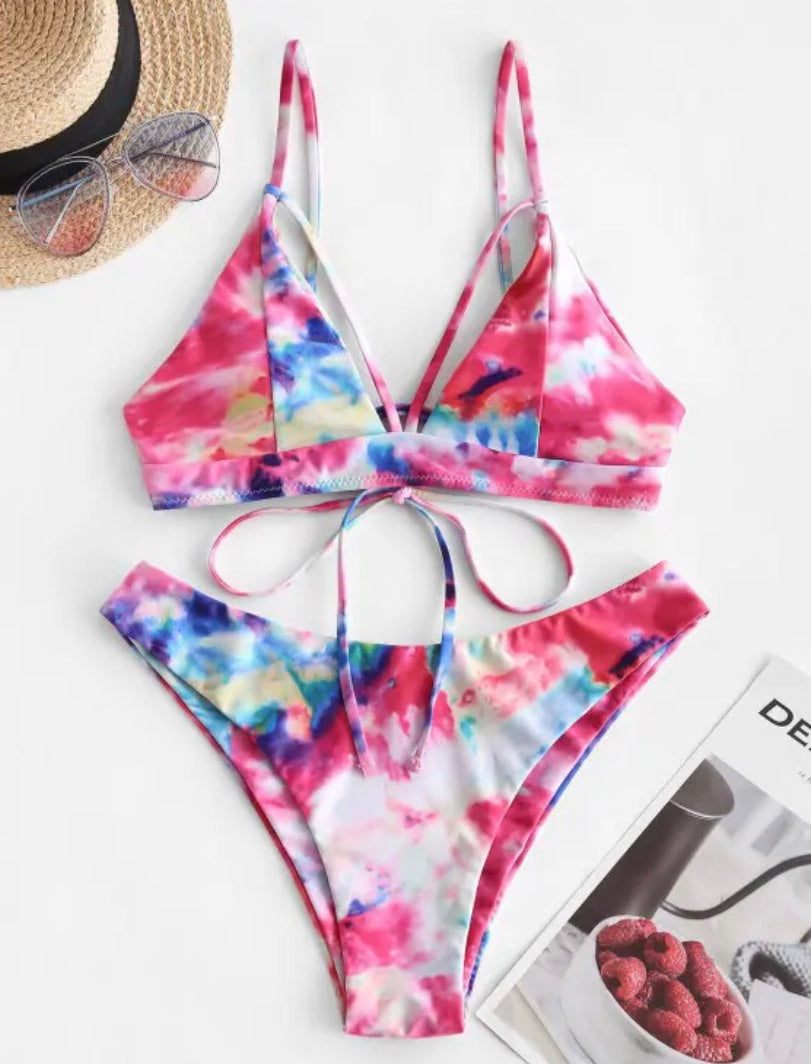 Bikini Strappy Tie Dye