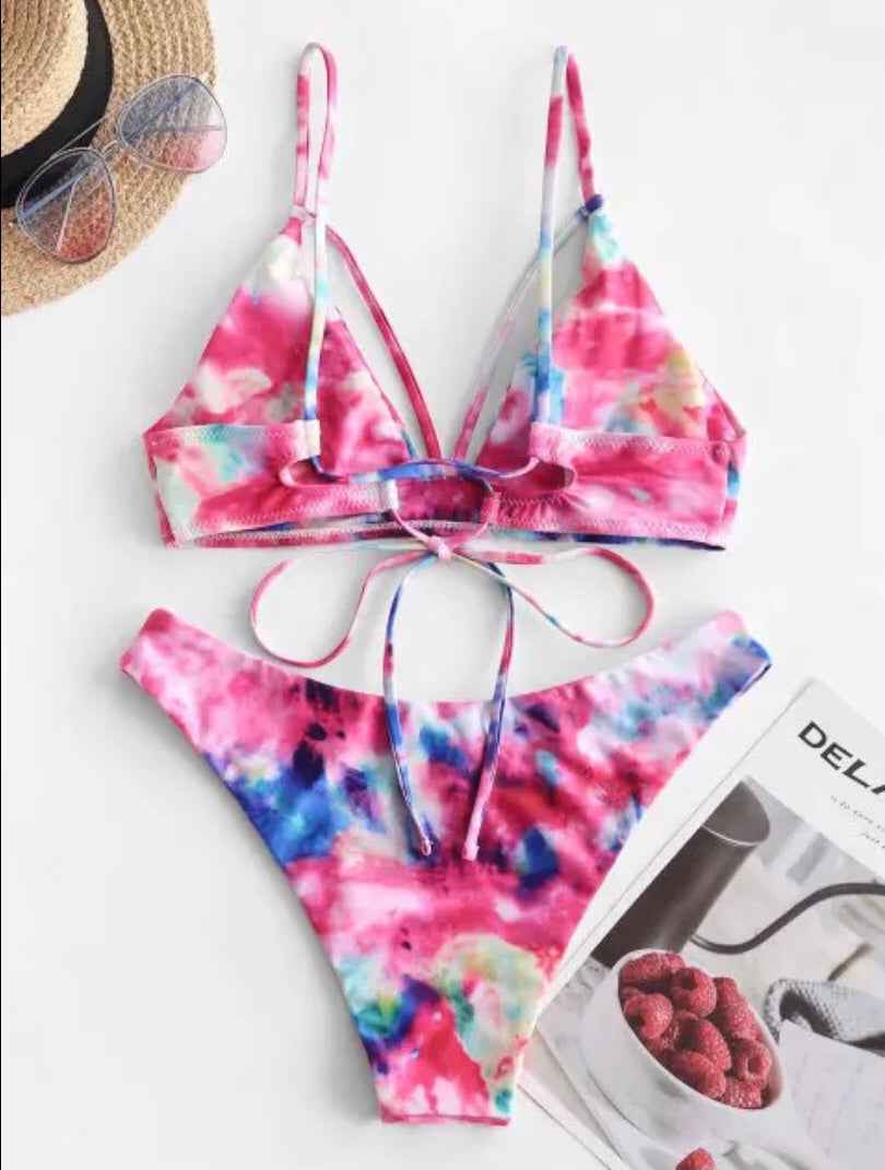 Bikini Strappy Tie Dye