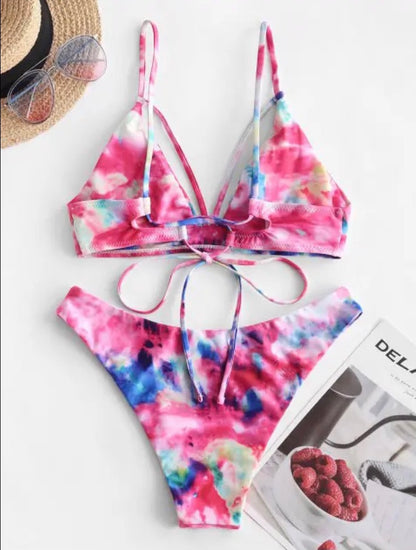 Bikini Strappy Tie Dye