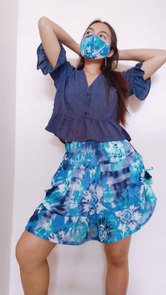 Ocean Tie Dye Mariposa Skirt