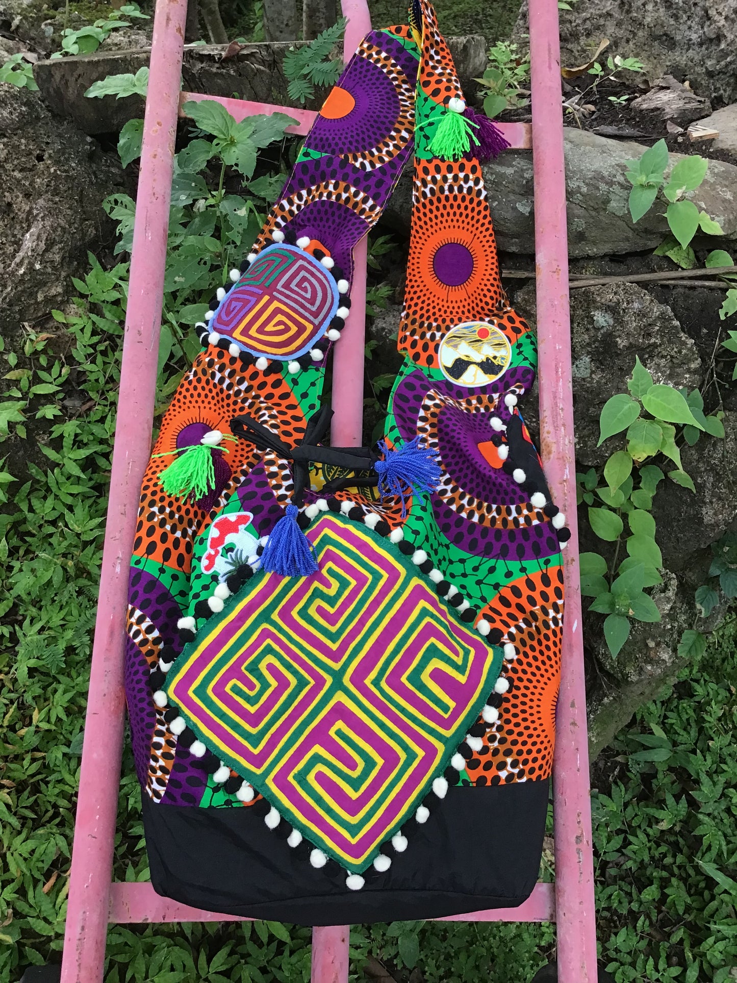 Boho Bag - Mola, Pintas, Shipibo patches