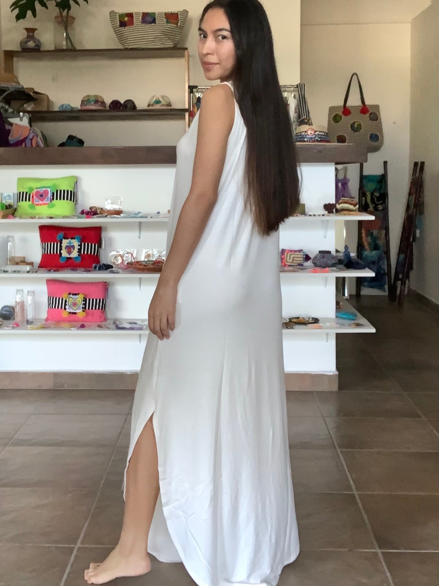 Relaxed Sleeveless Maxi Dress