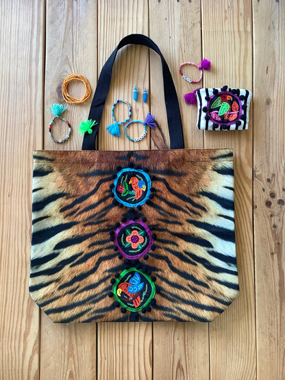 Multi Mola Tiger Tote